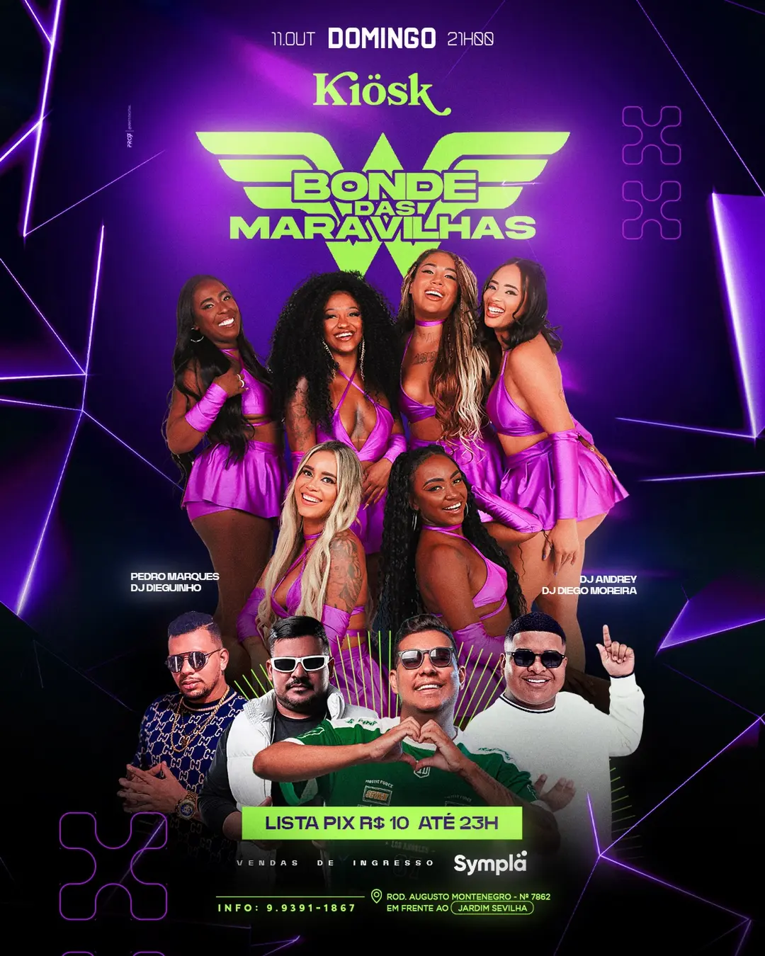 Flyer de Pedro Marques, Andrey Galvão e mais 3 artistas