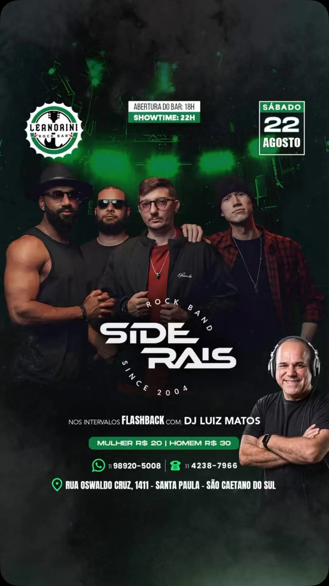 Flyer de Siderais Banda