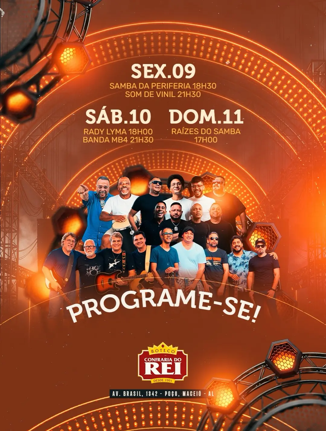 Flyer de Rady Lyma, Banda MB4 e Rady Lima & Banda