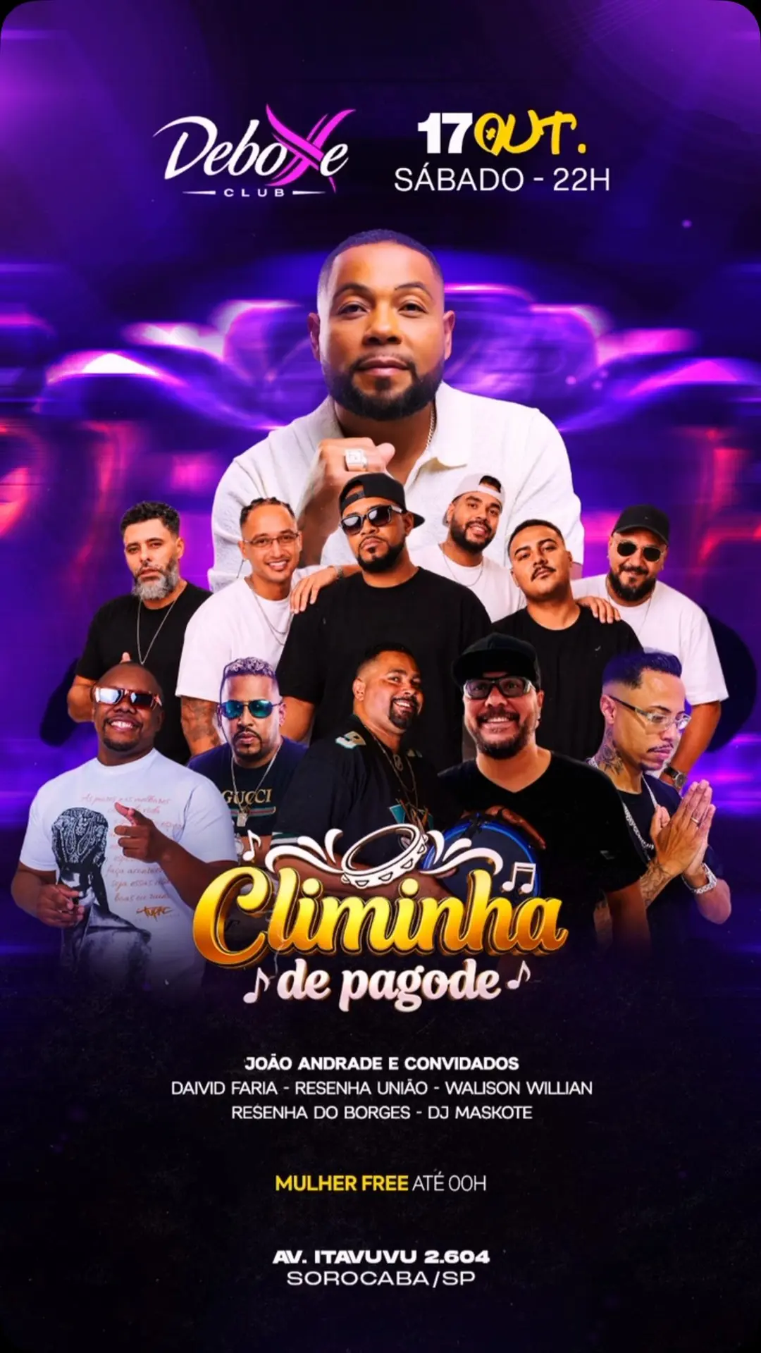 Flyer de Walison Willian, João Andrade e mais 4 artistas