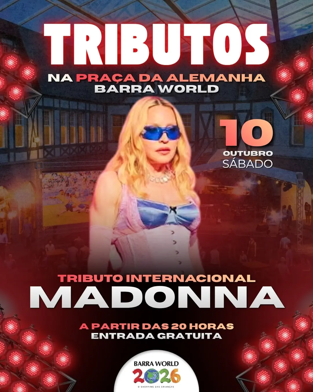 Flyer de Tributos Barra World