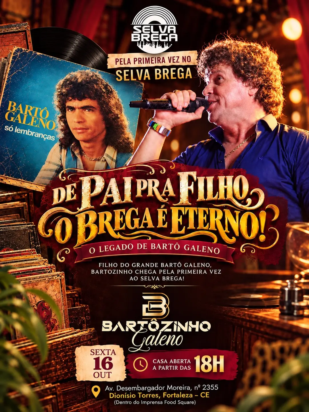 Flyer de Bartozinho Galeno e DJ LENZE