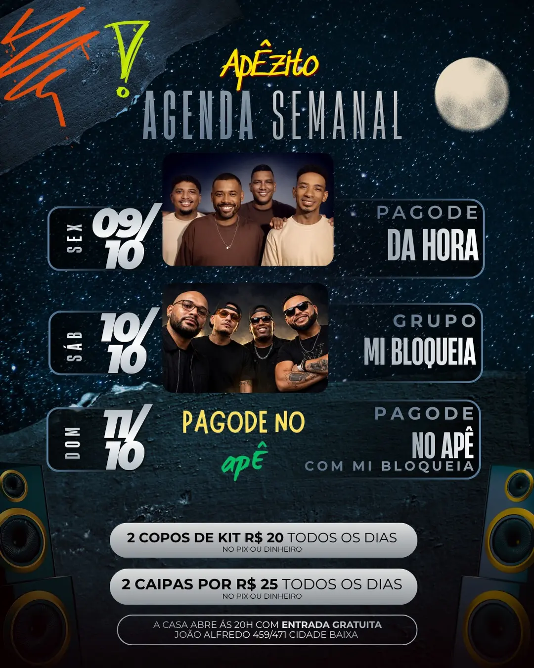 Flyer de Pagode da Hora