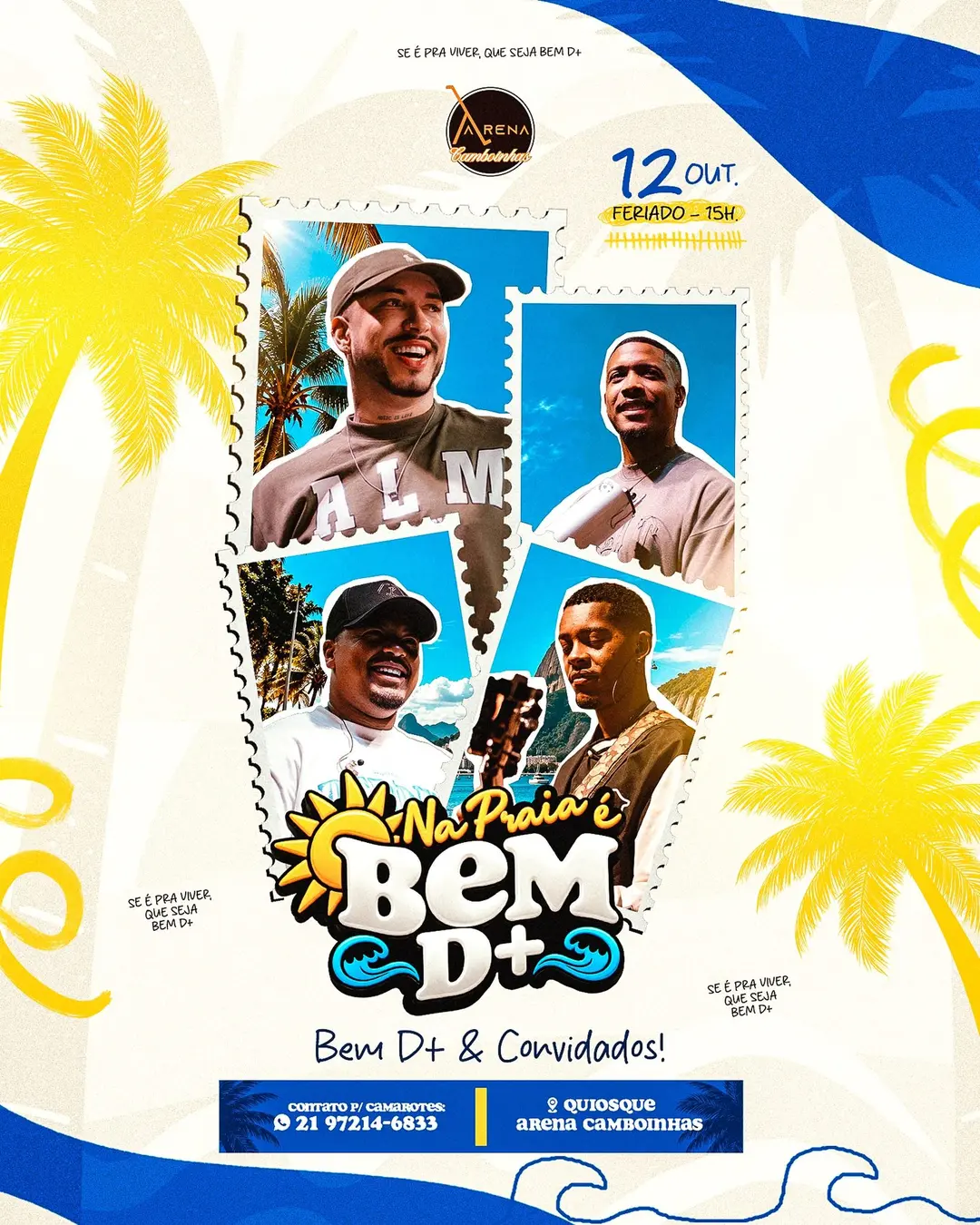 Flyer de Bem Demais, Gelouko Dj, Serique e mais 3 artistas