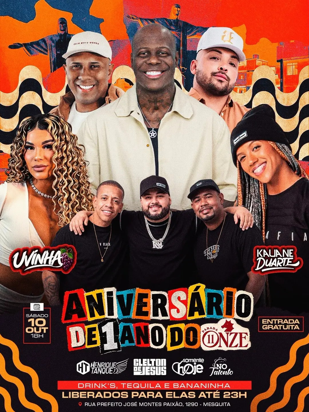 Flyer de Clelton de Jesus, Somente Hoje e mais 3 artistas