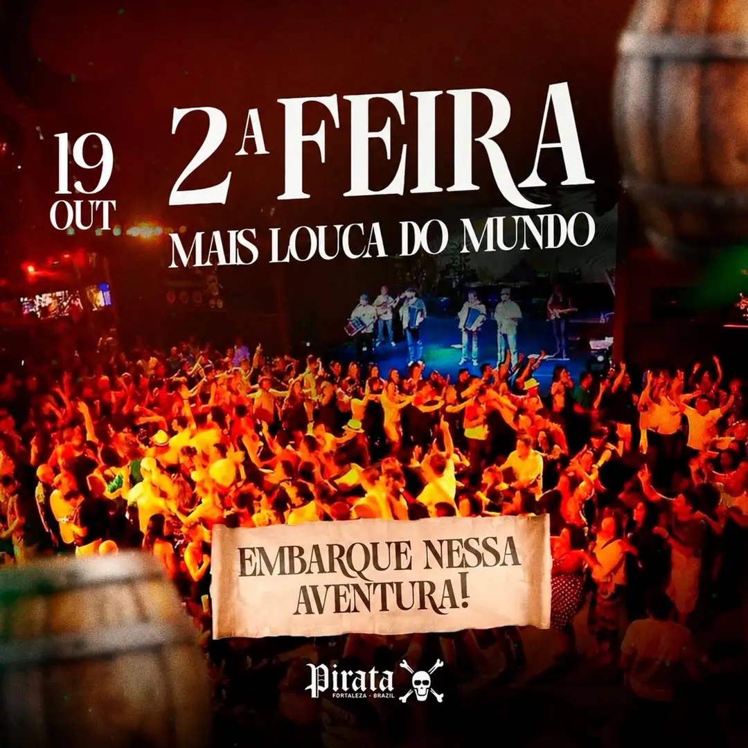Flyer de Piratas do Forró e mais 2 artistas