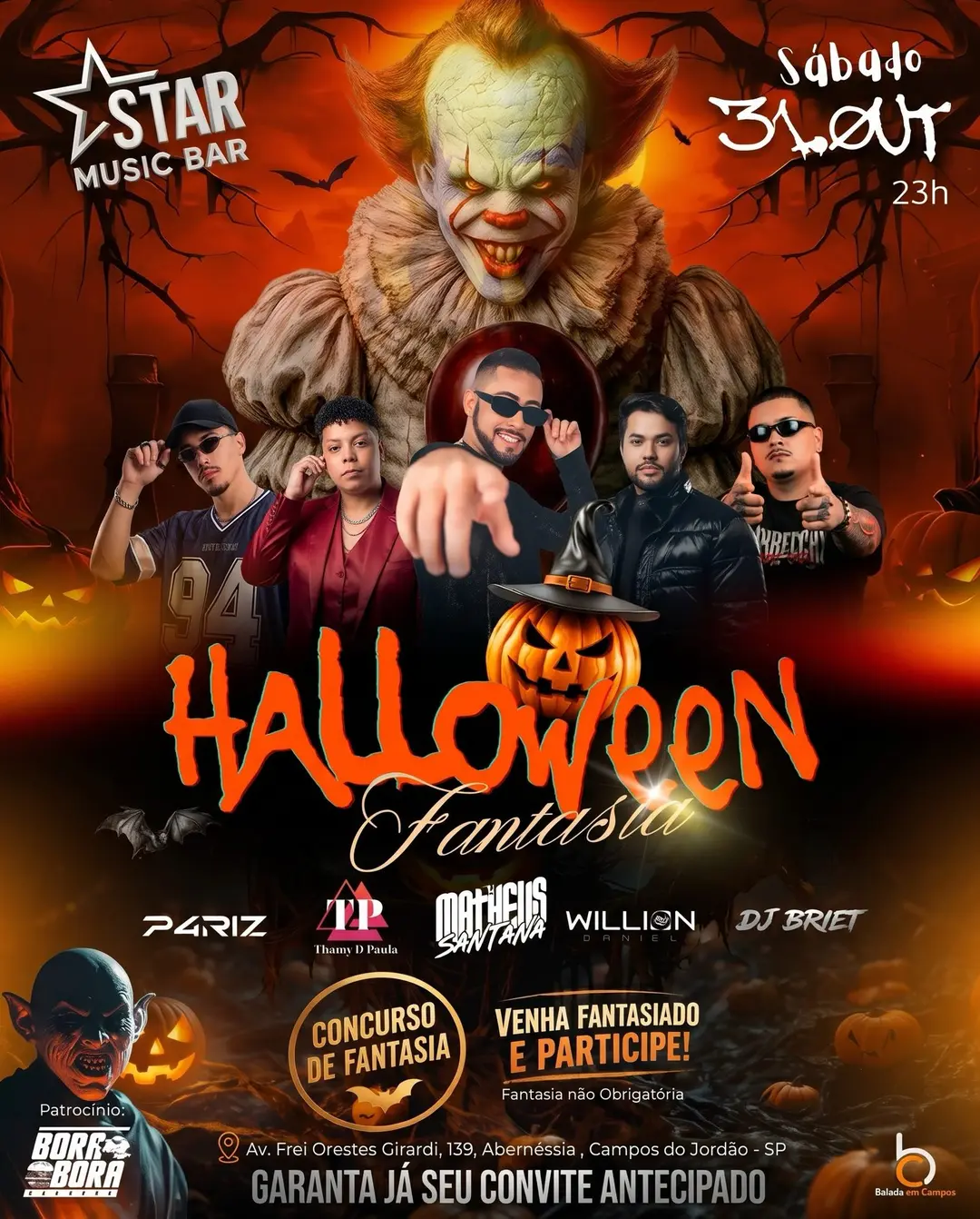 Flyer de Willian Daniel, Thamy D'Paula e mais 3 artistas