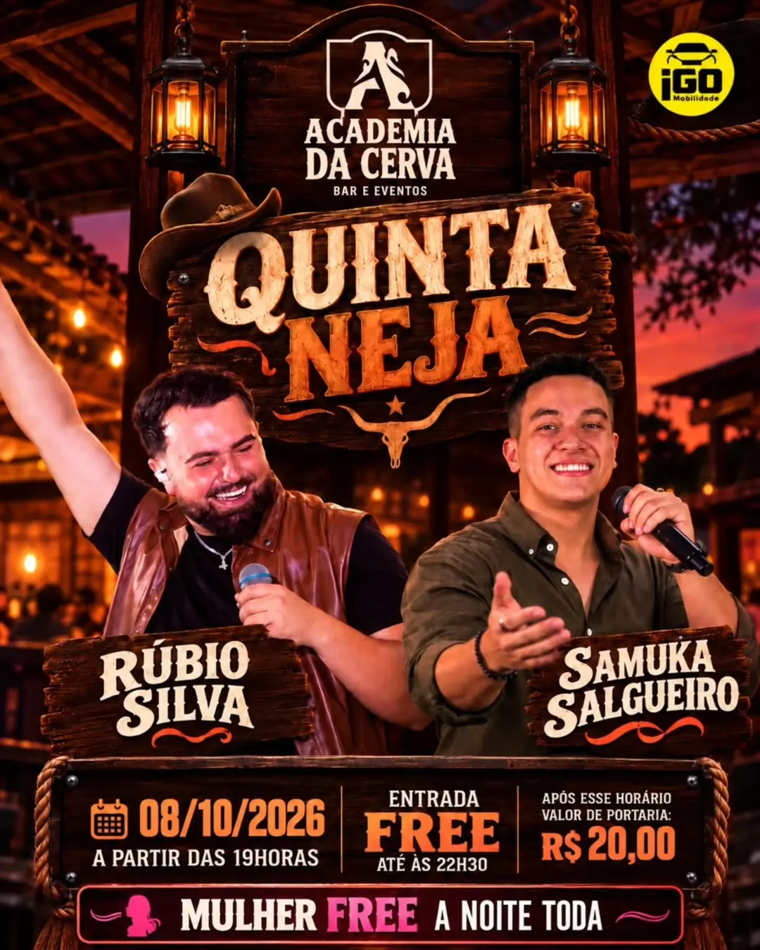 Flyer de Rúbio Silva e Samuka Salgueiro