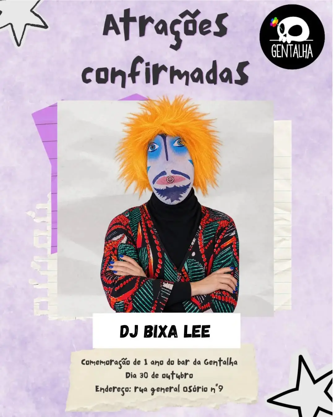 Flyer de Bixa Lee