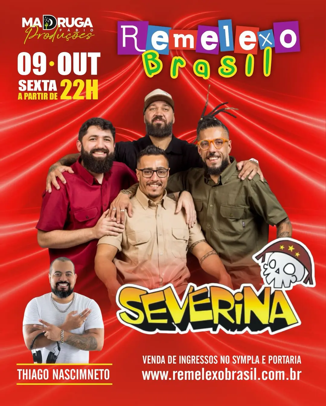 Flyer de Banda Severina e Thiago Nascimento