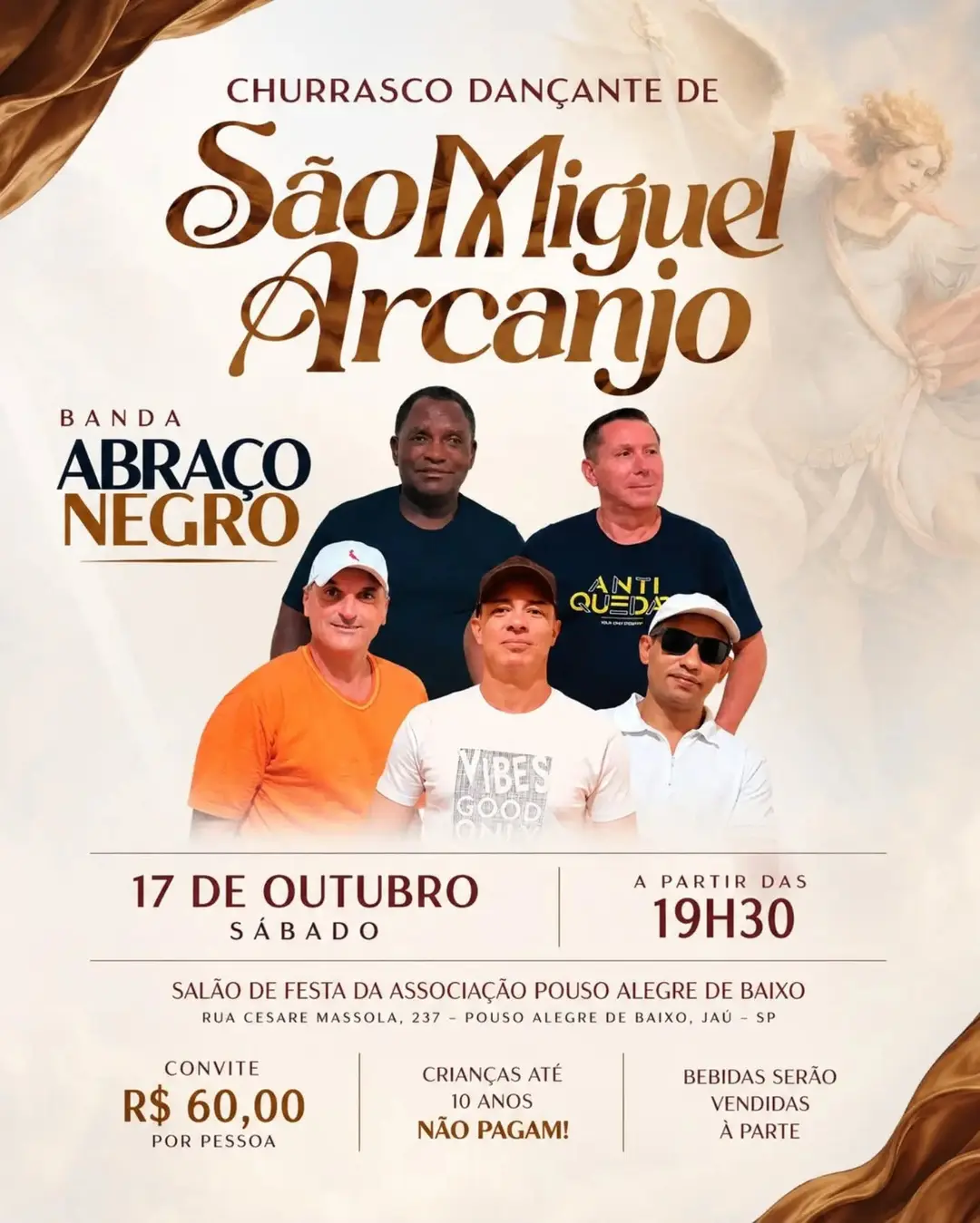 Flyer de Banda Abraço Negro