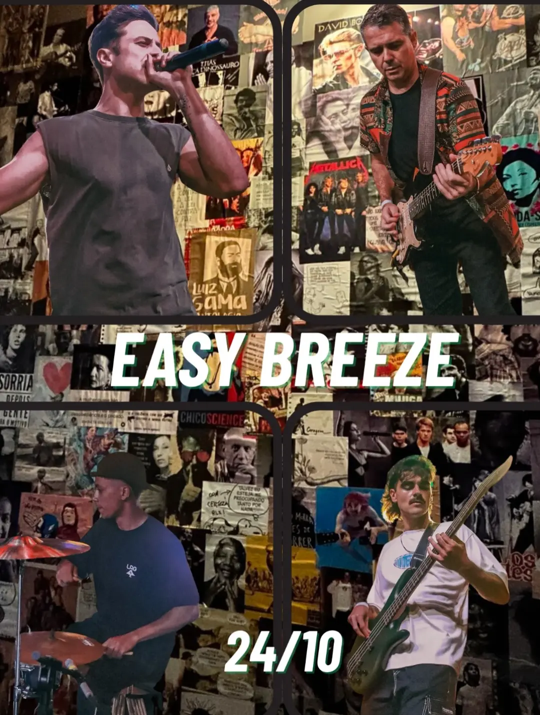 Flyer de Easy Breeze e Marcelo Celo Garcia