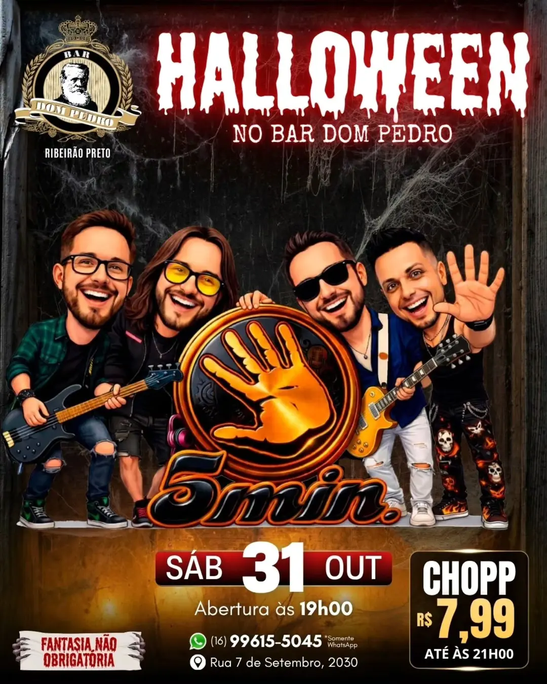 Flyer de Banda 5 Minutos