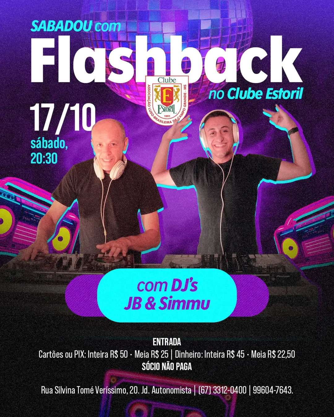 Flyer de DJ JB e DJ Simmu