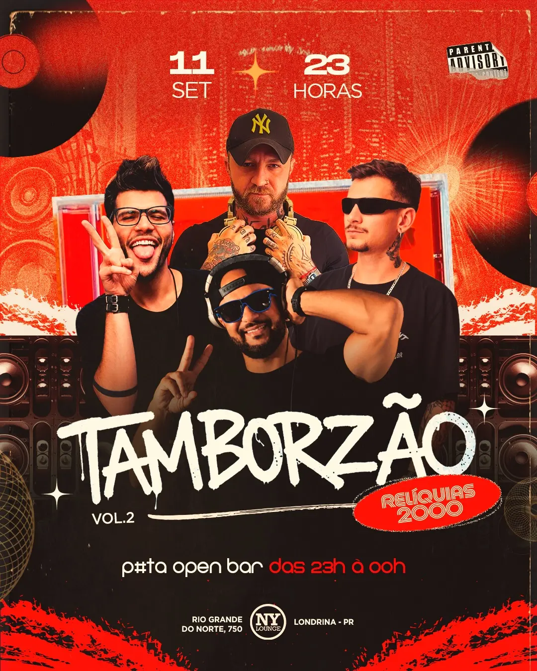 Flyer de Rafa Lepri, Mateus Pivetti, Lucas Rox e Porto
