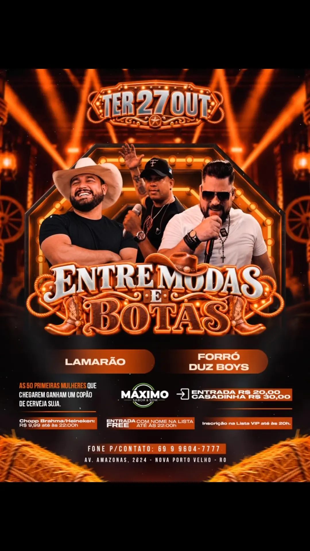 Flyer de Lamarão e Forró Duz Boys