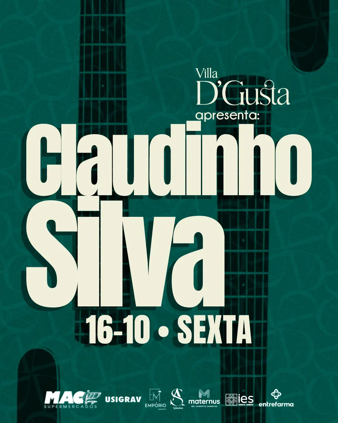 Flyer de Cláudio Silva