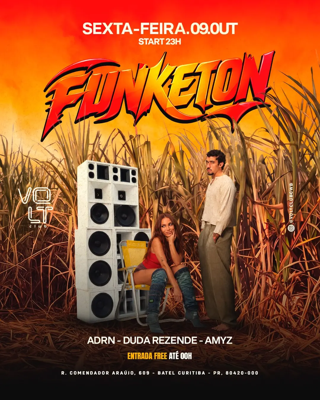 Flyer de ADRN, Amyz e Duda Rezende