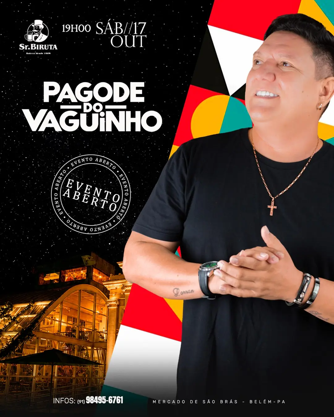 Flyer de Vaguinho DB e Pagode do Vaguinho