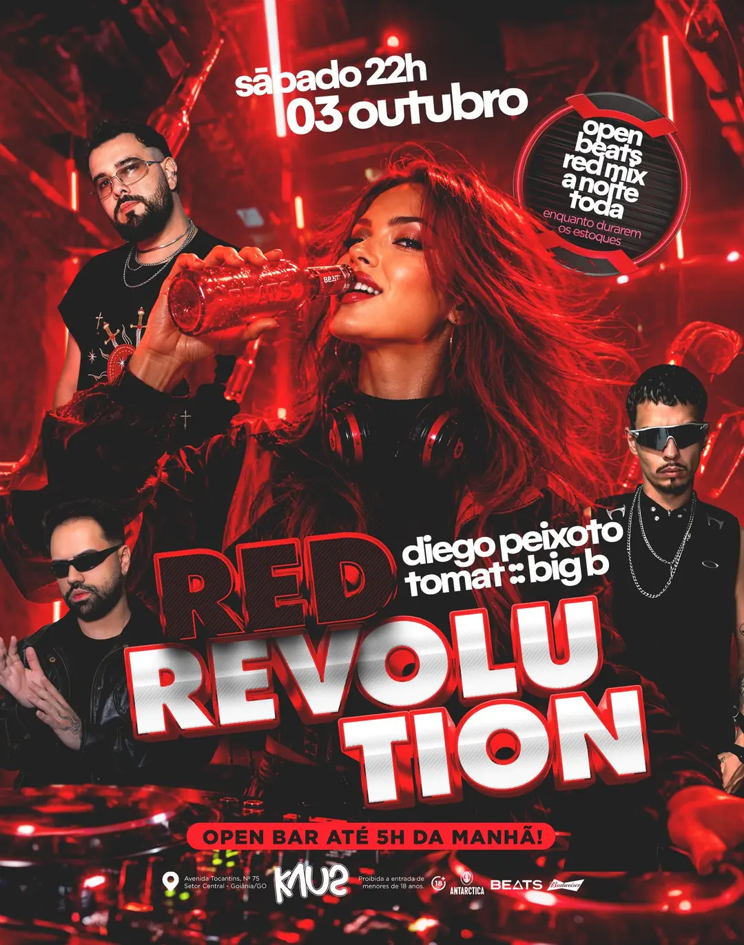 Flyer de DJ Big B, Tomat e diegopeixot
