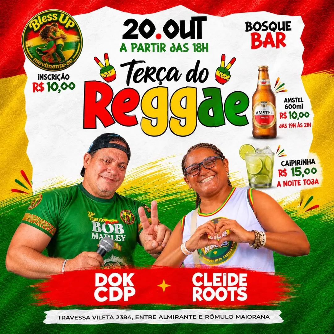 Flyer de Dok CDP e Cleide Roots