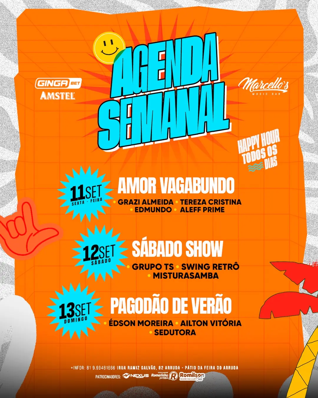 Flyer de Ailton Vitoria, Banda Sedutora e Édson Moreira