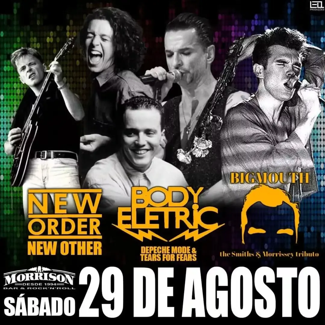Flyer de Bigmouth, Tears for Fears/Depeche Mode e mais 1 artista