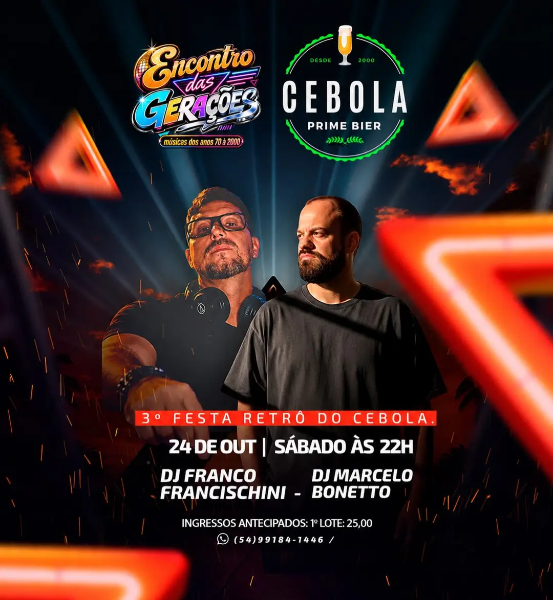 Flyer de DJ Franco Francischini e DJ Marcelo Bonetto