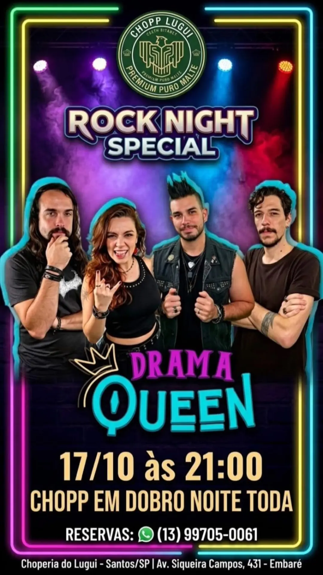 Flyer de Banda Drama Queen