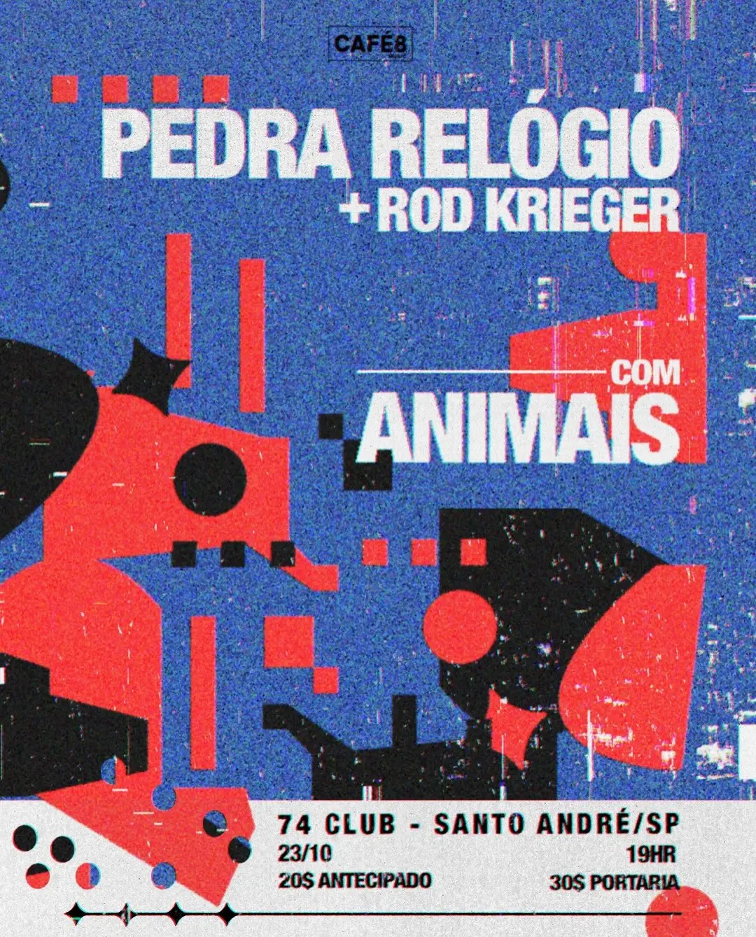 Flyer de Pedra Relógio, Rod Krieger e Animais