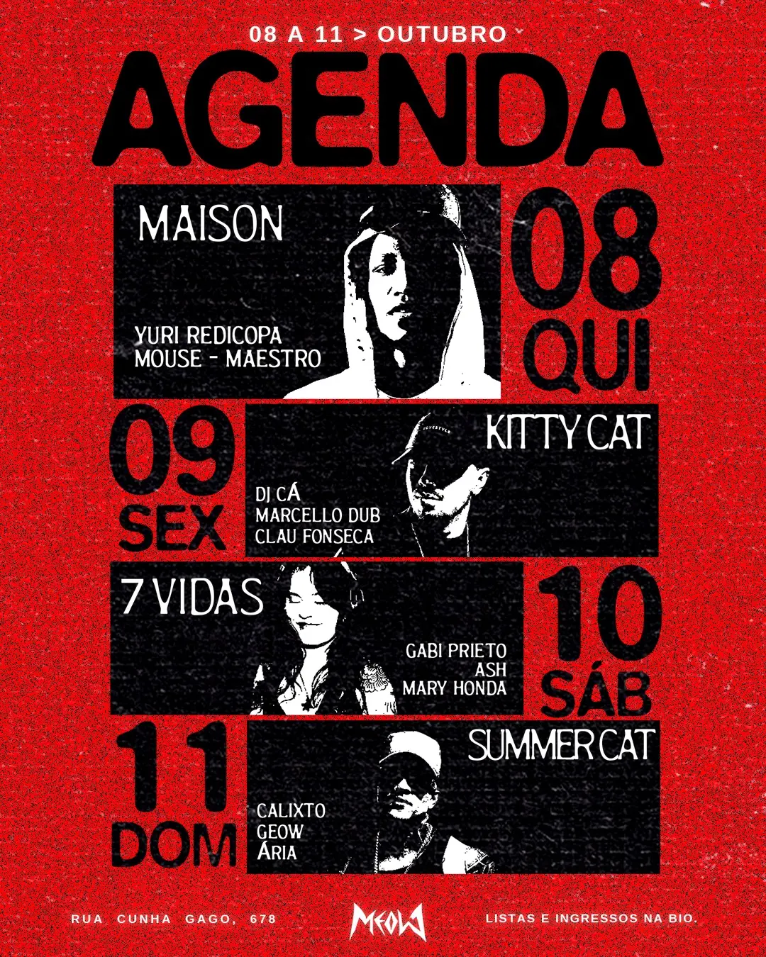 Flyer de Calixto, Geow e Ária