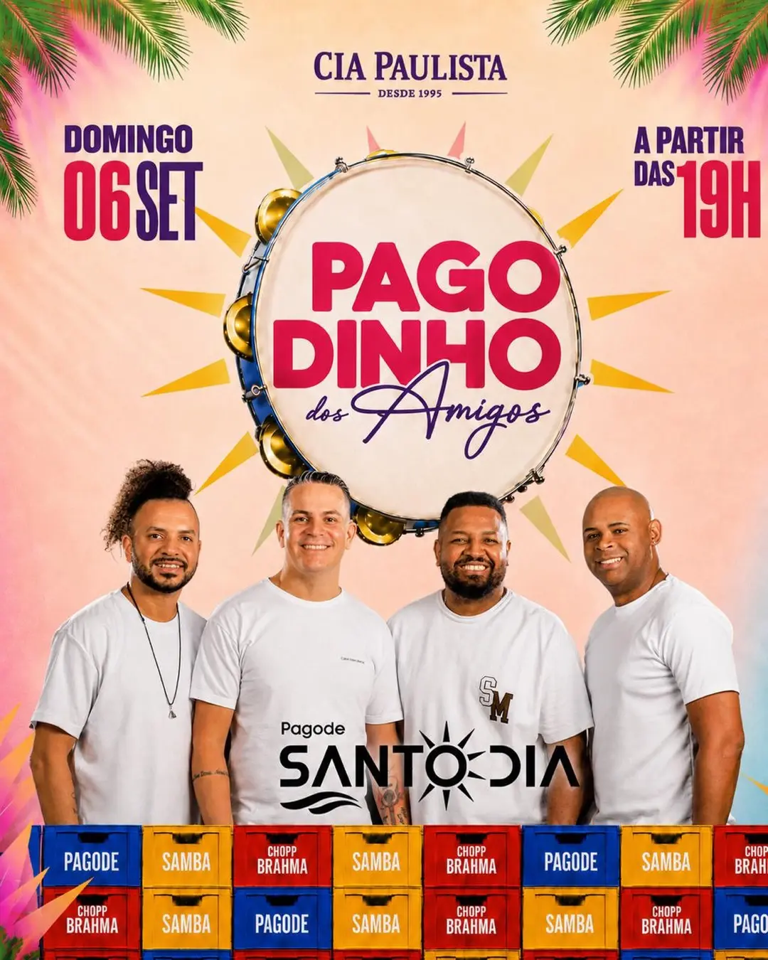 Flyer de Pagode Santo Dia