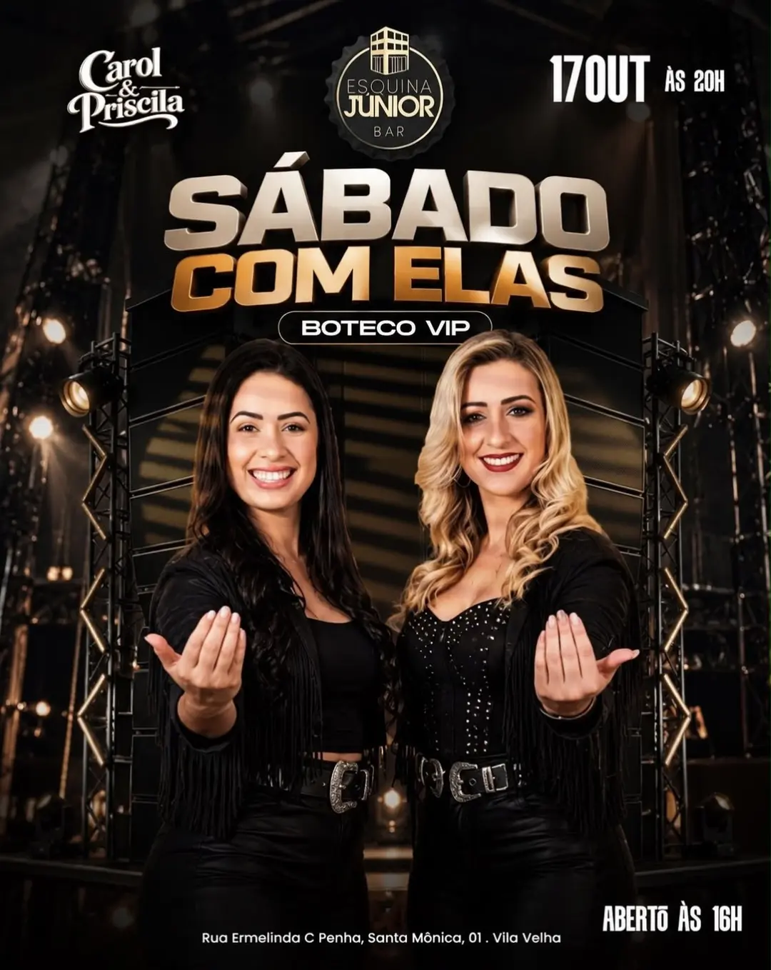 Flyer de Carol & Priscila