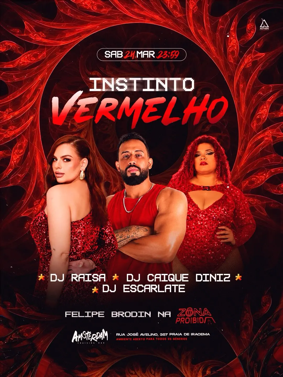Flyer de Raisa, Caique Diniz e DJ ESCARLATE