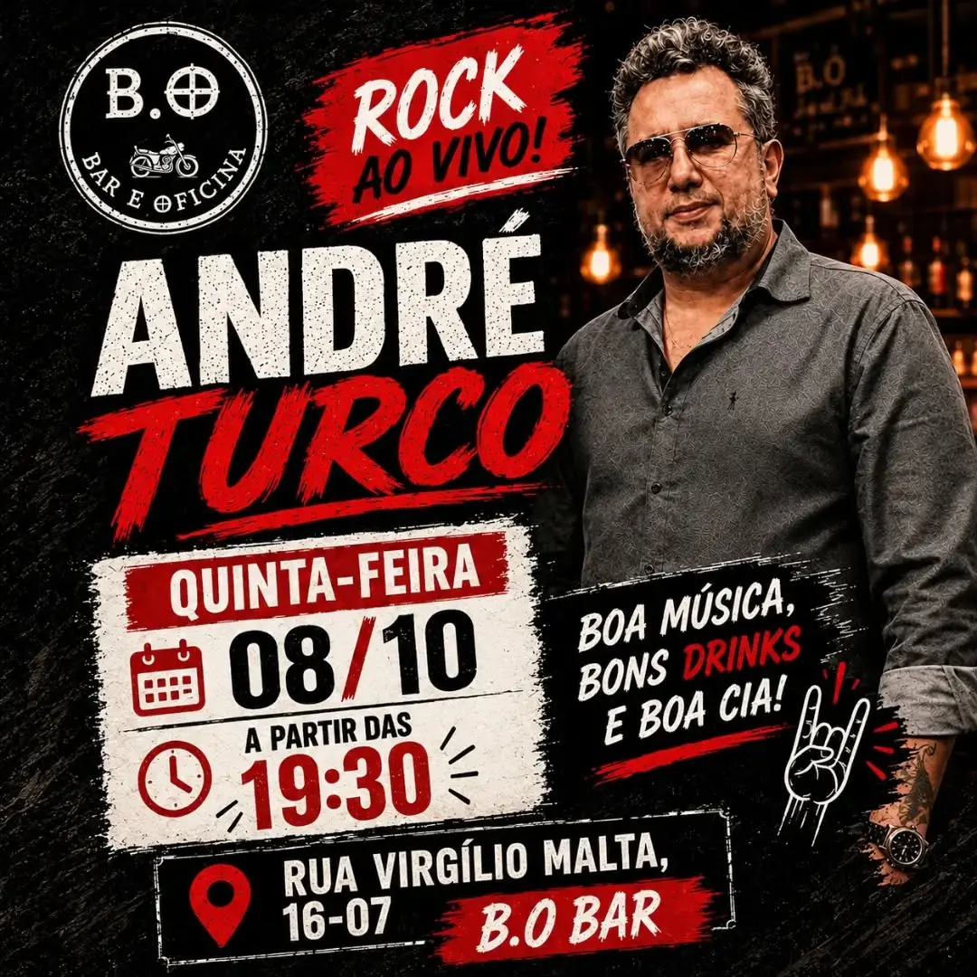 Flyer de André Turco e Banda