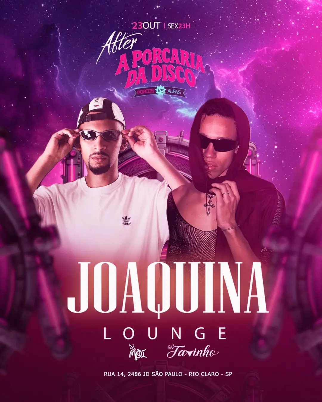 Flyer de DJ Moi e DJ Favinho