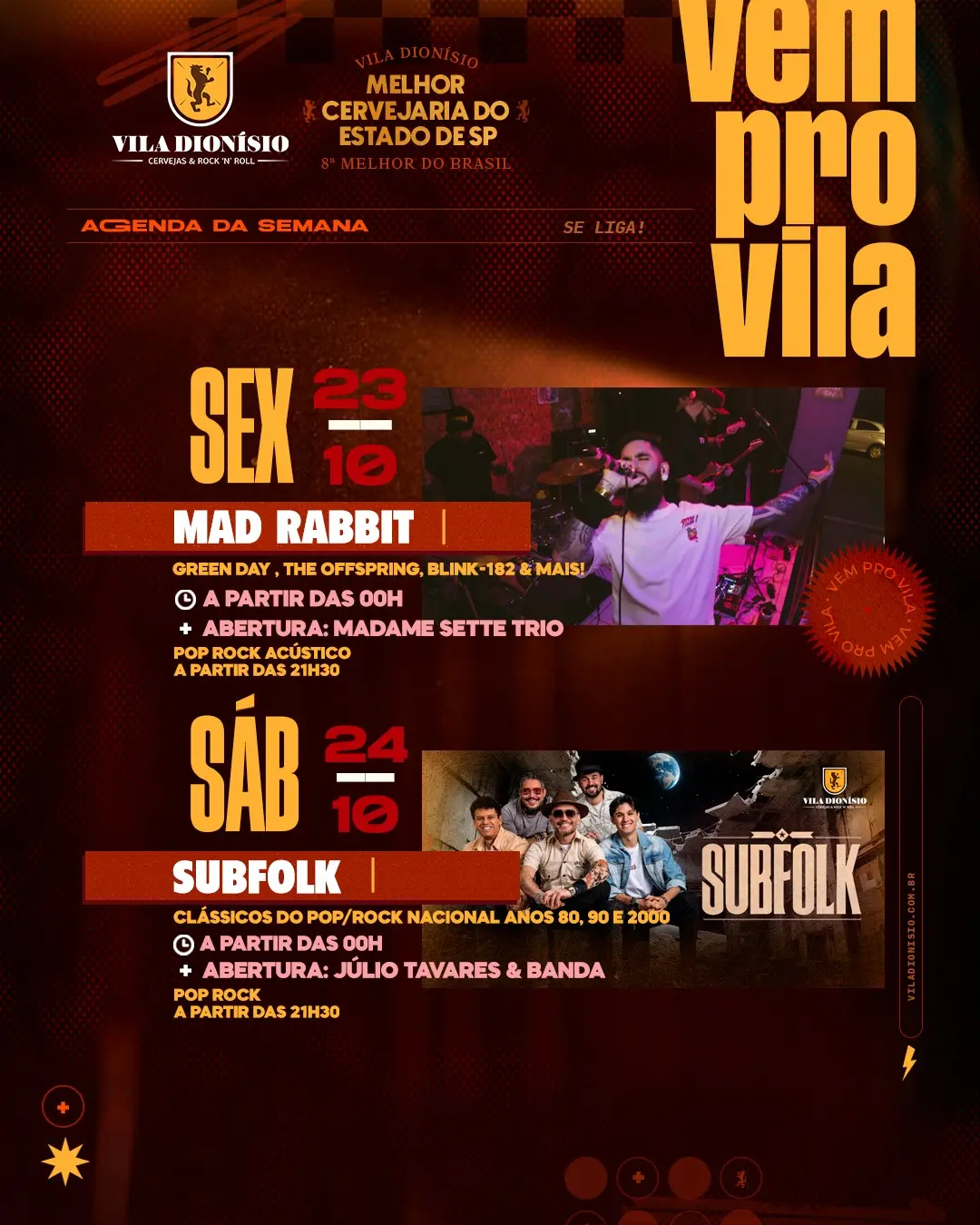 Flyer de Mad Rabbit e Madame Sette Trio