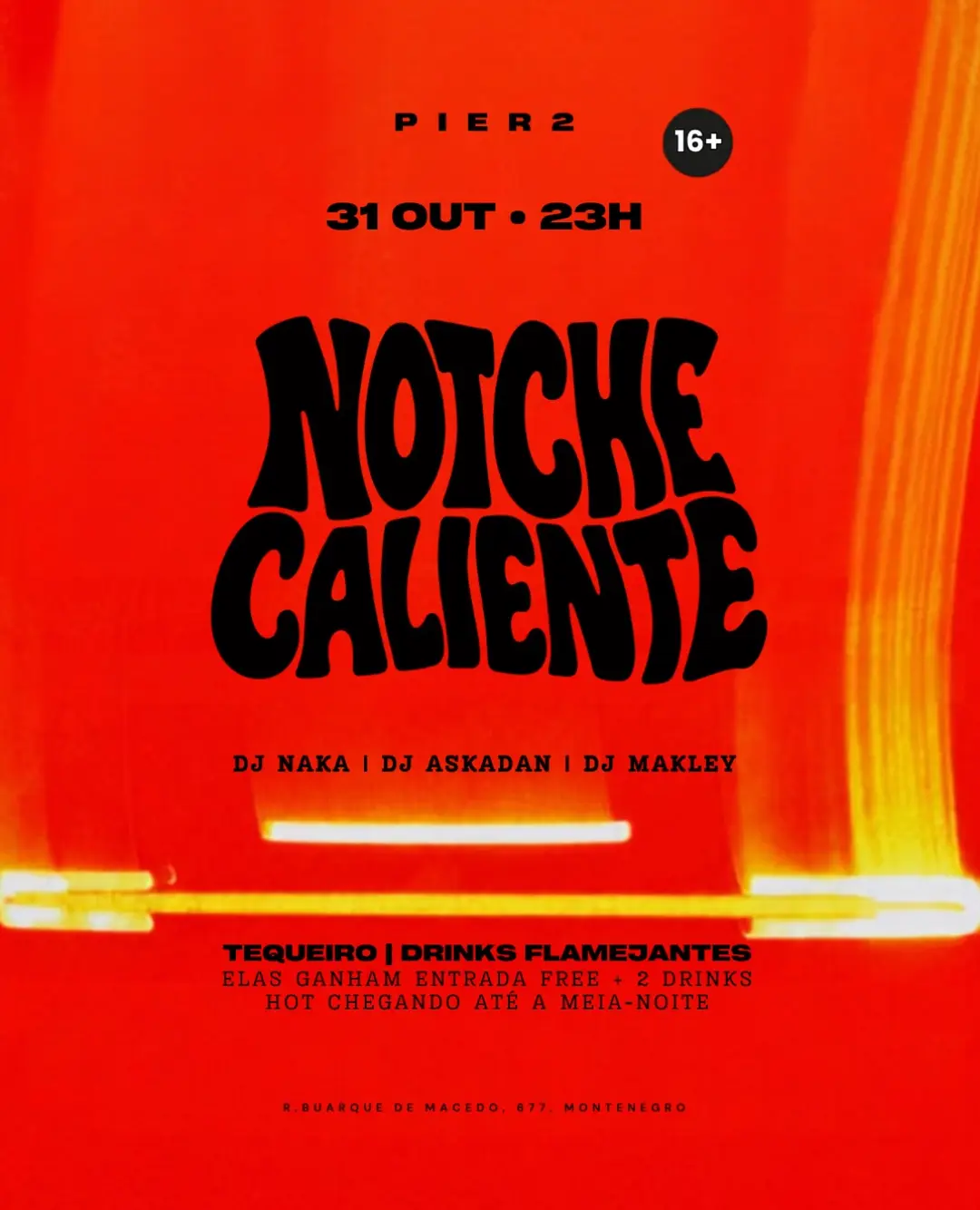 Flyer de Jonathan Rodrigo, DJ ASKADAN e DJ MAKLEY