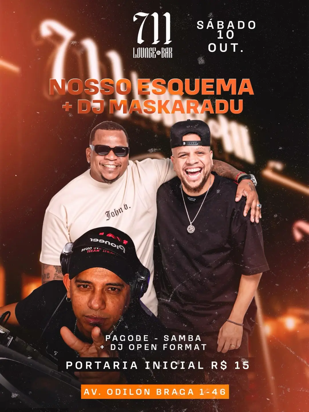 Flyer de Nosso Esquema e DJ Maskaradu