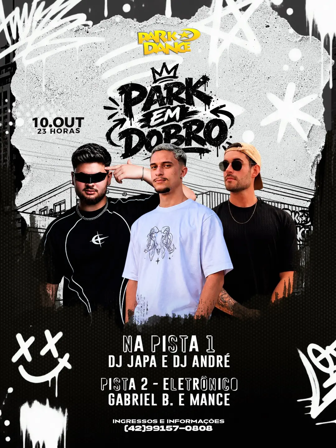 Flyer de DJ Japa, DJ André, GABRIEL B. e MANCE
