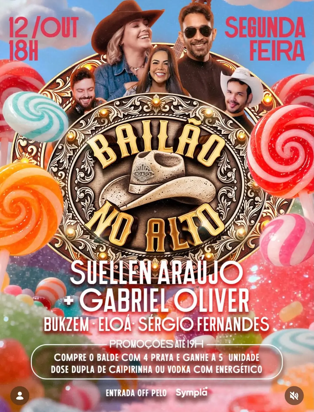 Flyer de Suellen Araújo, Eloá Procópio e mais 3 artistas