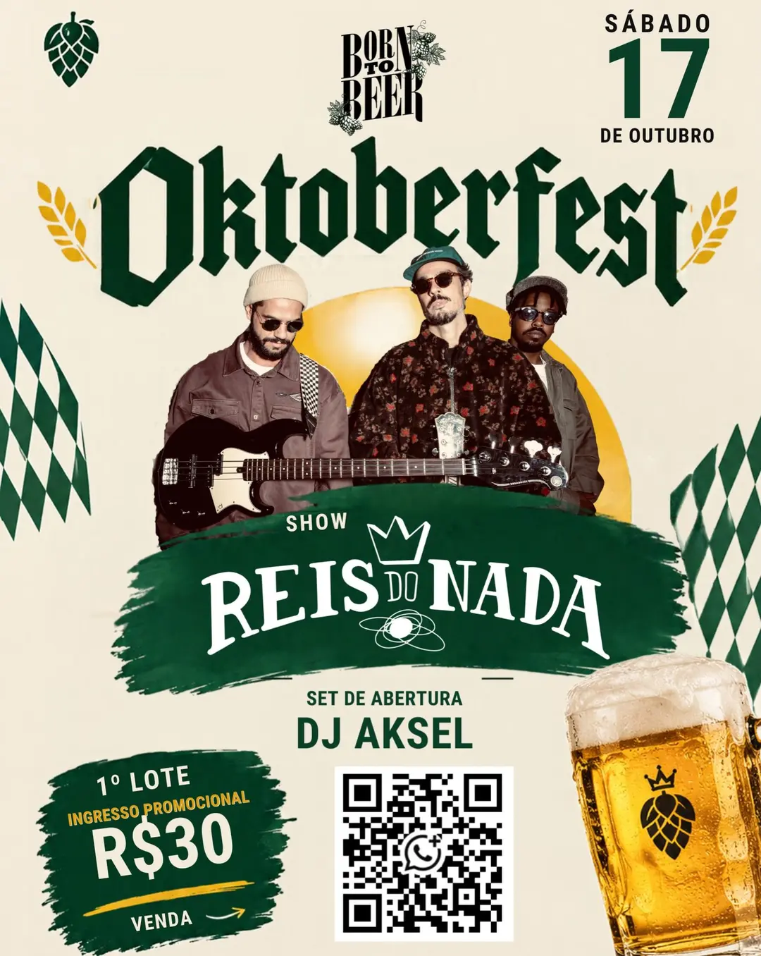 Flyer de Reis do Nada e DJ Aksel