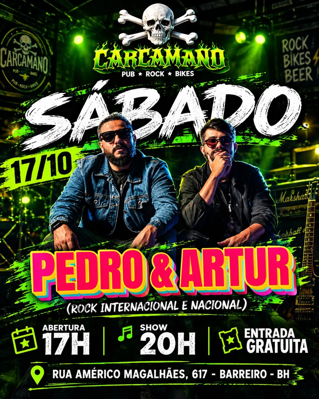 Flyer de Arthur Diego e pedrocamposx