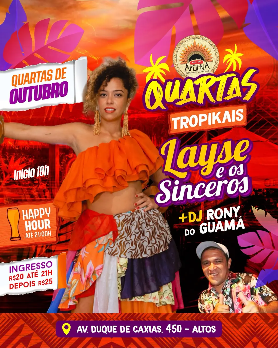 Flyer de Layse e DJ Rony do Guamá