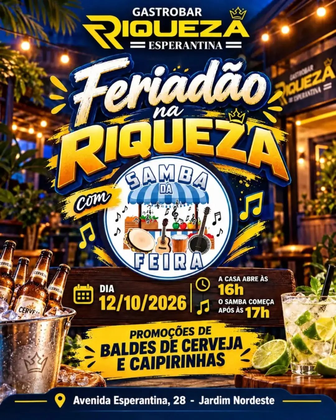Flyer de Samba da Feira ZL