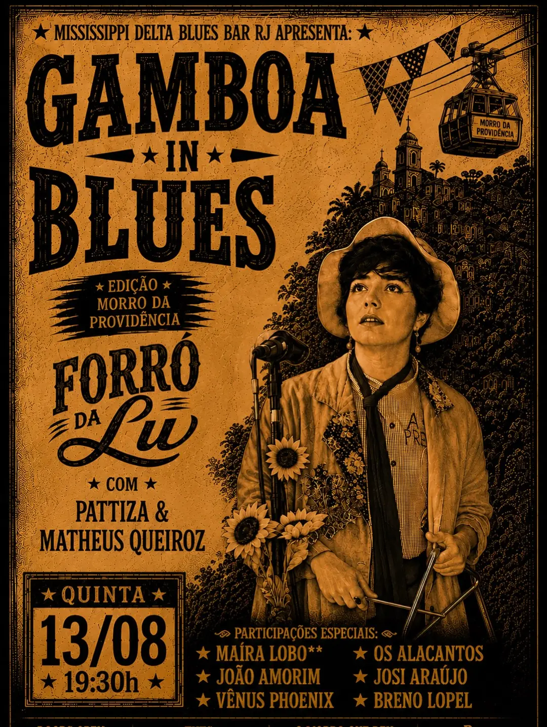 Flyer de Matheus Queiroz, Forró da Lu e Pattiza