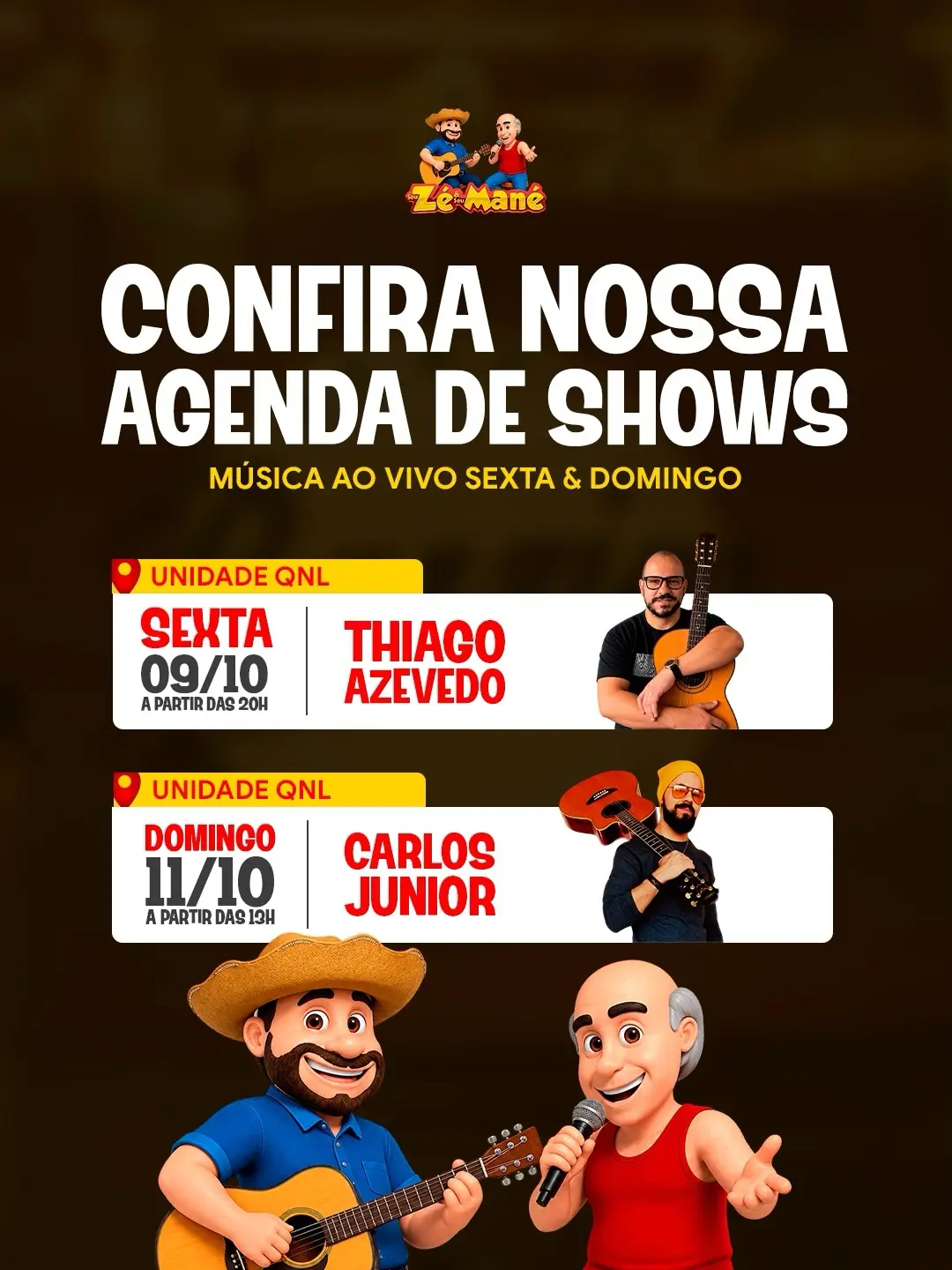 Flyer de Carlos Júnior
