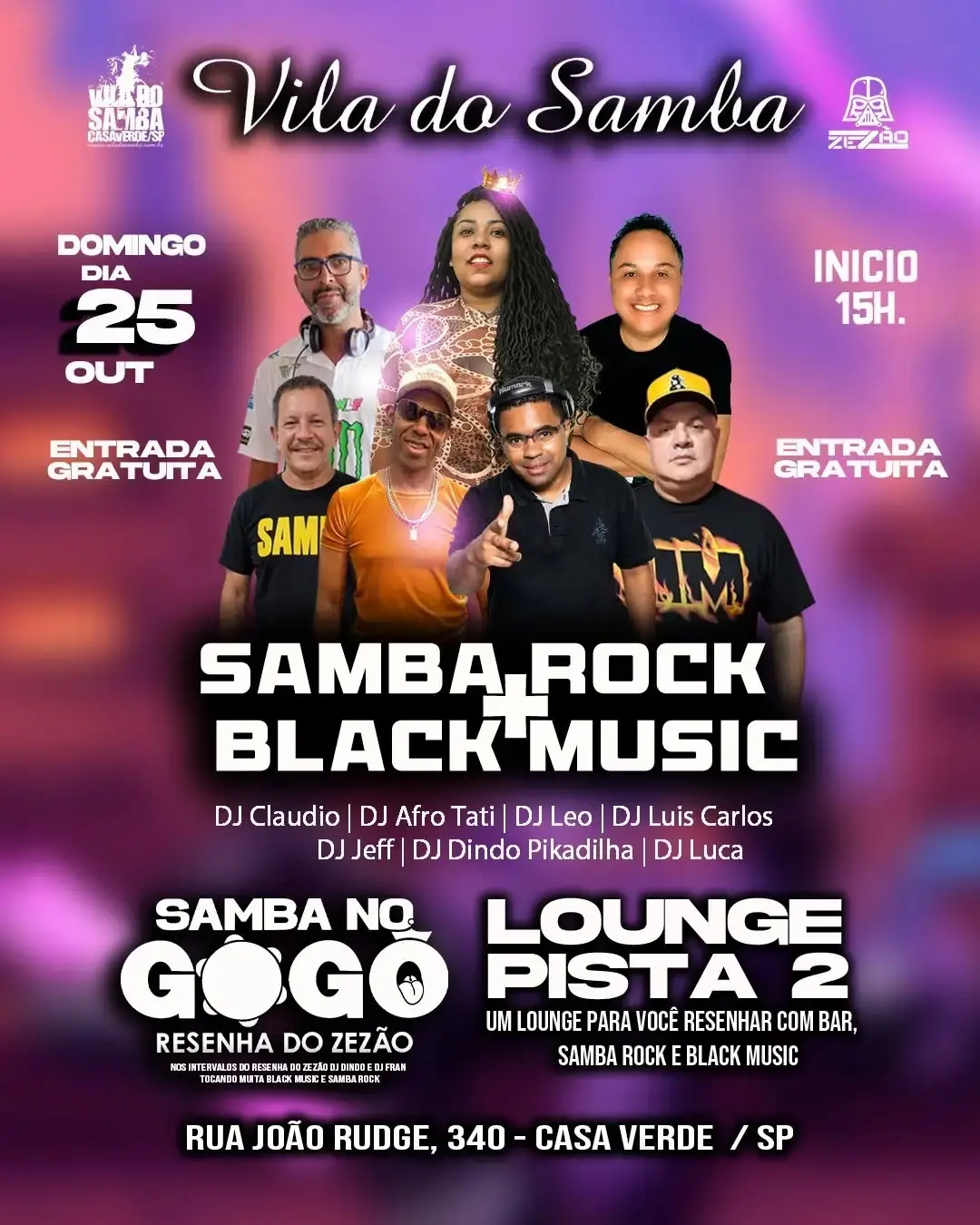 Flyer de Leonardo Ferreira, Jeff, DJ's Cláudio e mais 4 artistas