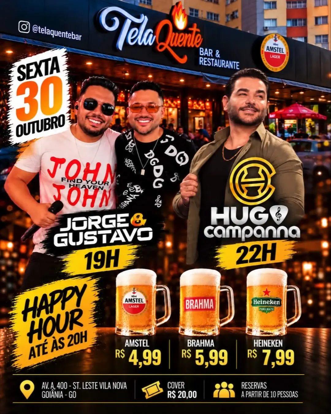 Flyer de Jorge e Gustavo e Hugo Campanna