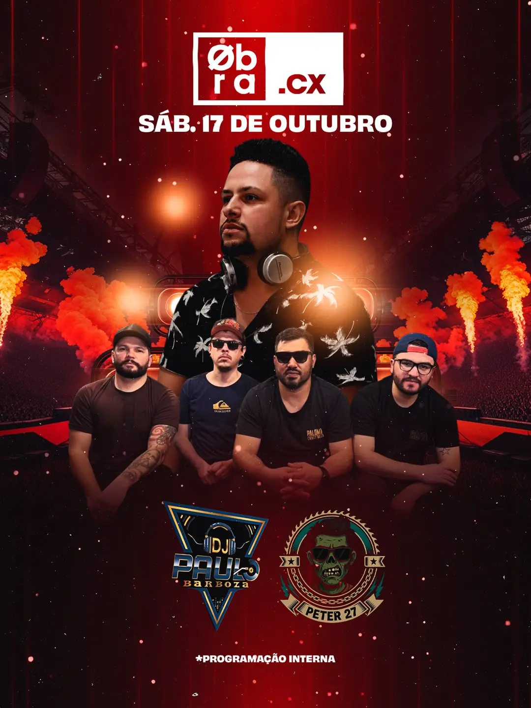 Flyer de Peter 27 e Dj Paulo Barboza